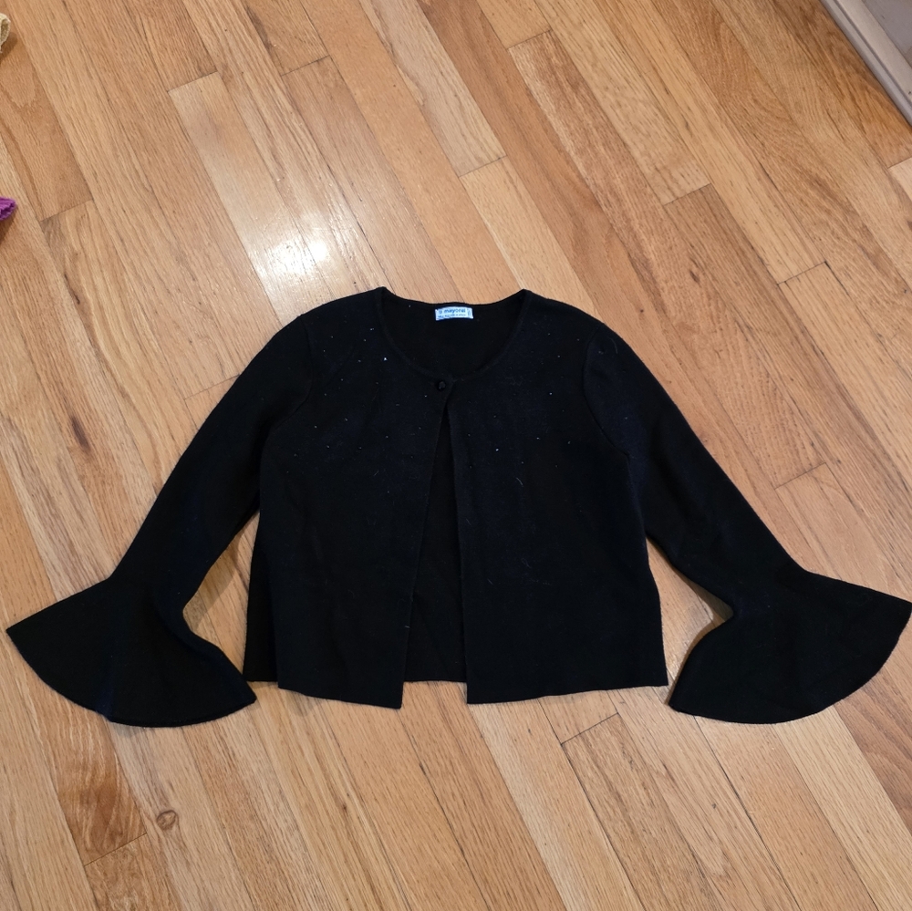 Mayoral Bytton Down Bell Sleeve Sweater